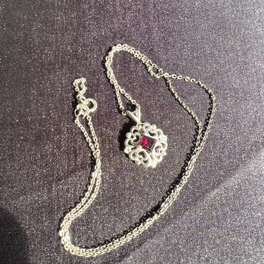 Garnet necklace.